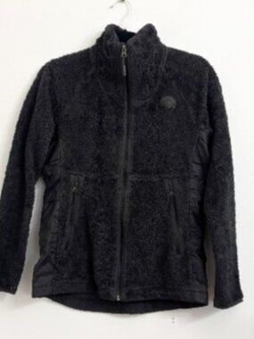 The North Face Black Soft Fleece Sz Small Zip Up High Neck Sweater - small